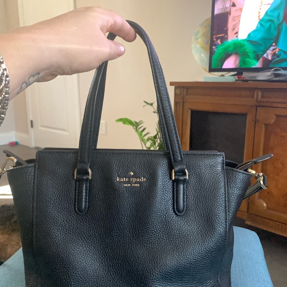 100% leather, black Kate Spade Crossbody purse